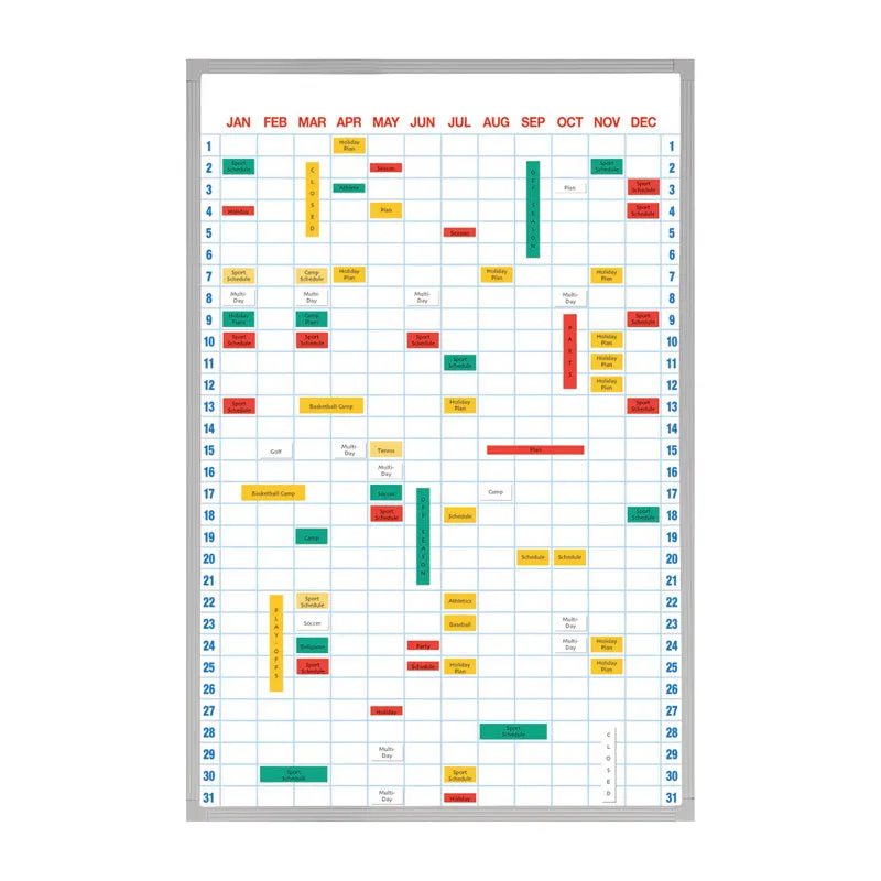 36"w x 48"h Full-Year  Magnetic Strip Board Kit