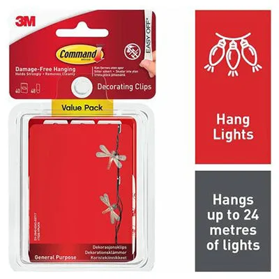 3M Command Decorating Clips Value Pack - Clear | 3M17026VALUE