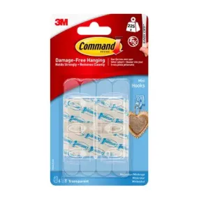 3M Command Mini Hook with Strip - Transparent | 3M17006