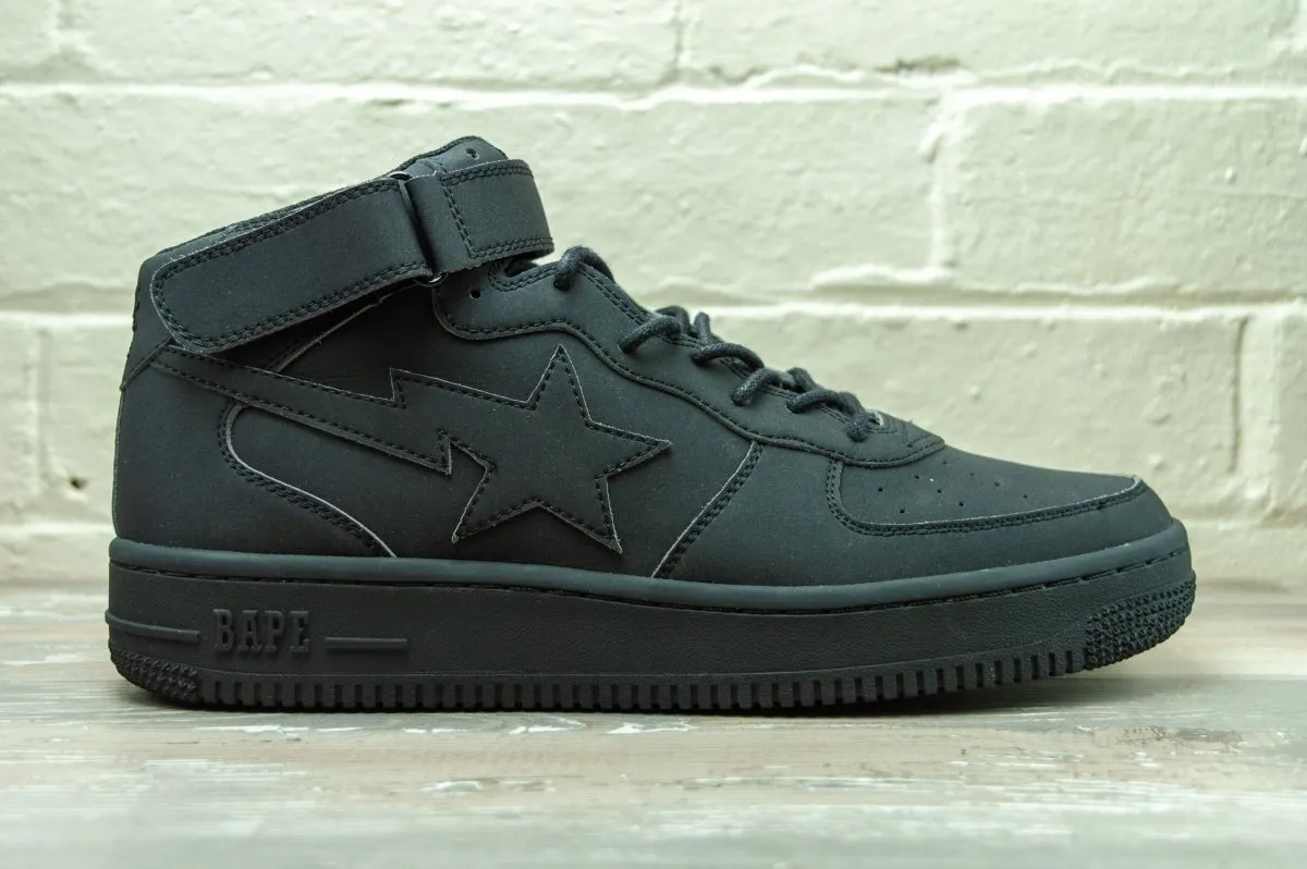 A Bathing Ape Bapesta M1 Mid Black Nubuck 1C30191021