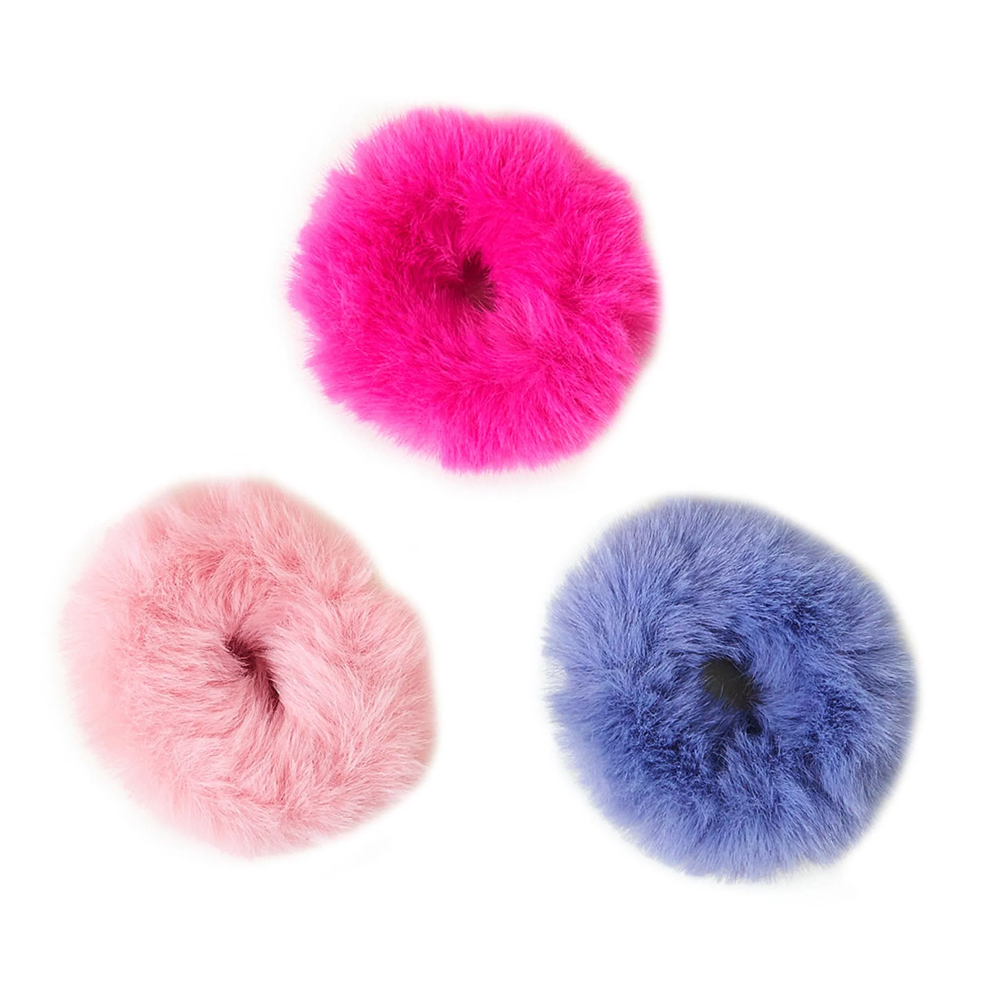 Accessorize London Girl's   Fluffy Hairbands Set Of Three