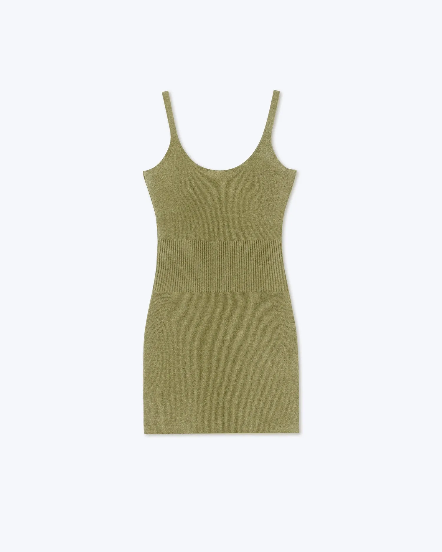 Alfia - Sale Chenille Knit Mini Dress - Pistachio