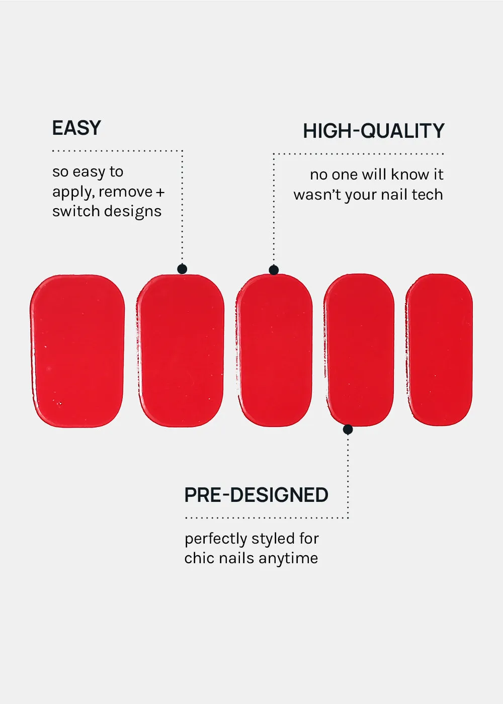 AOA Nail Polish Strips: Rich Red