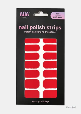 AOA Nail Polish Strips: Rich Red