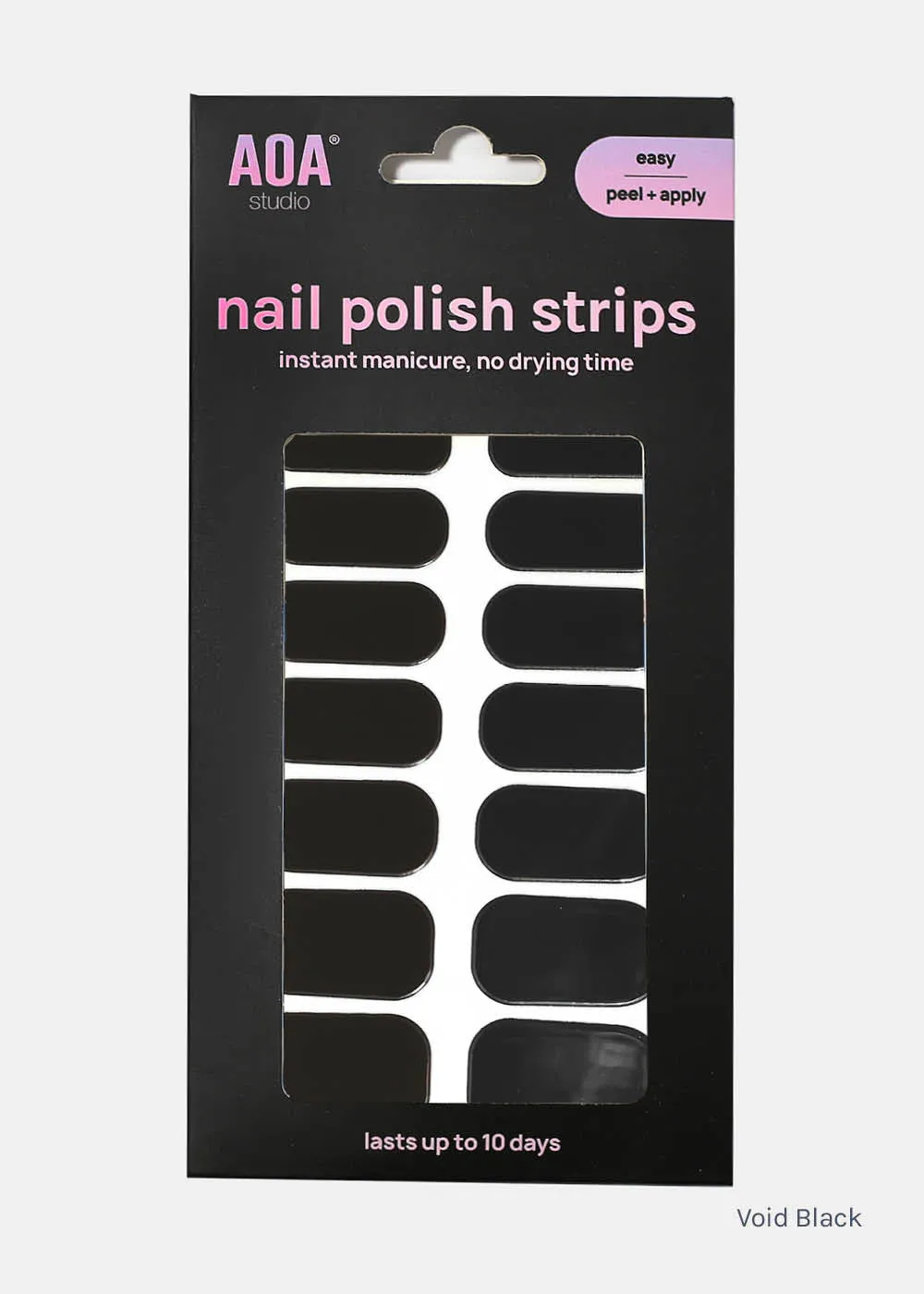 AOA Nail Polish Strips: Void Black