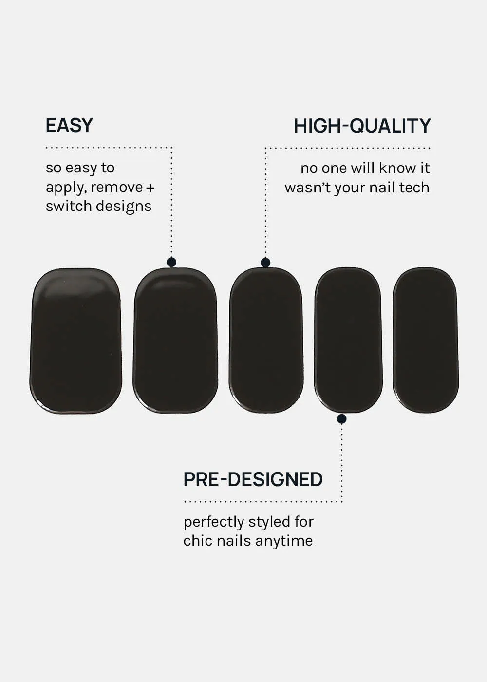 AOA Nail Polish Strips: Void Black