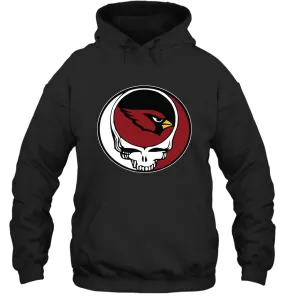 Arizona Cardinals Grateful Dead Steal Your Face NFL Football Adult Hoodie Sweatshirt