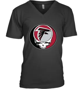 Atlanta Falcons Grateful Dead Steal Your Face NFL Football Mens V-Neck T-Shirt