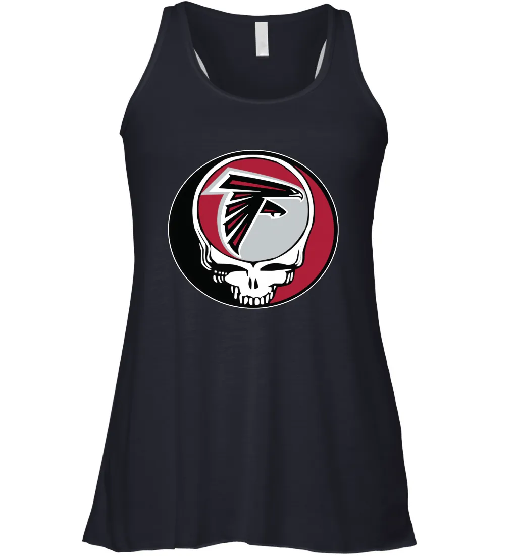 Atlanta Falcons Grateful Dead Steal Your Face NFL Football Womens Racerback Tank Top