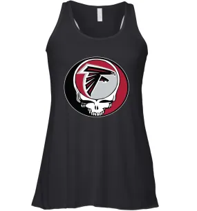 Atlanta Falcons Grateful Dead Steal Your Face NFL Football Womens Racerback Tank Top