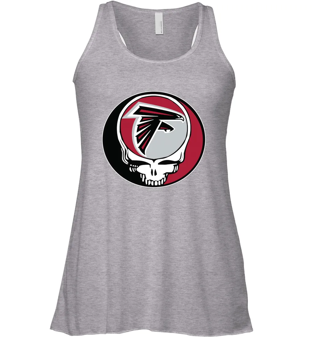 Atlanta Falcons Grateful Dead Steal Your Face NFL Football Womens Racerback Tank Top