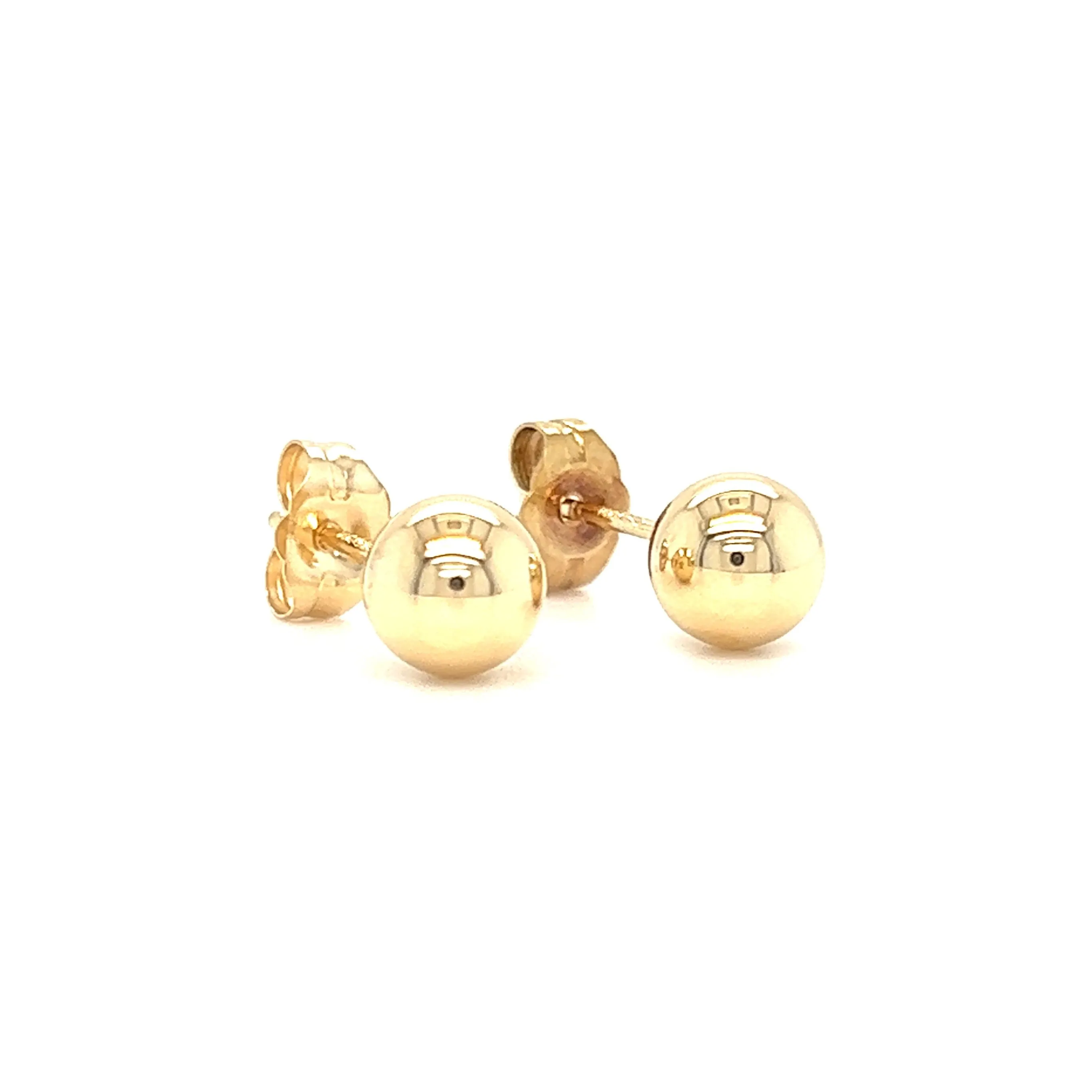 Ball 6mm Stud Earrings in 14K Yellow Gold