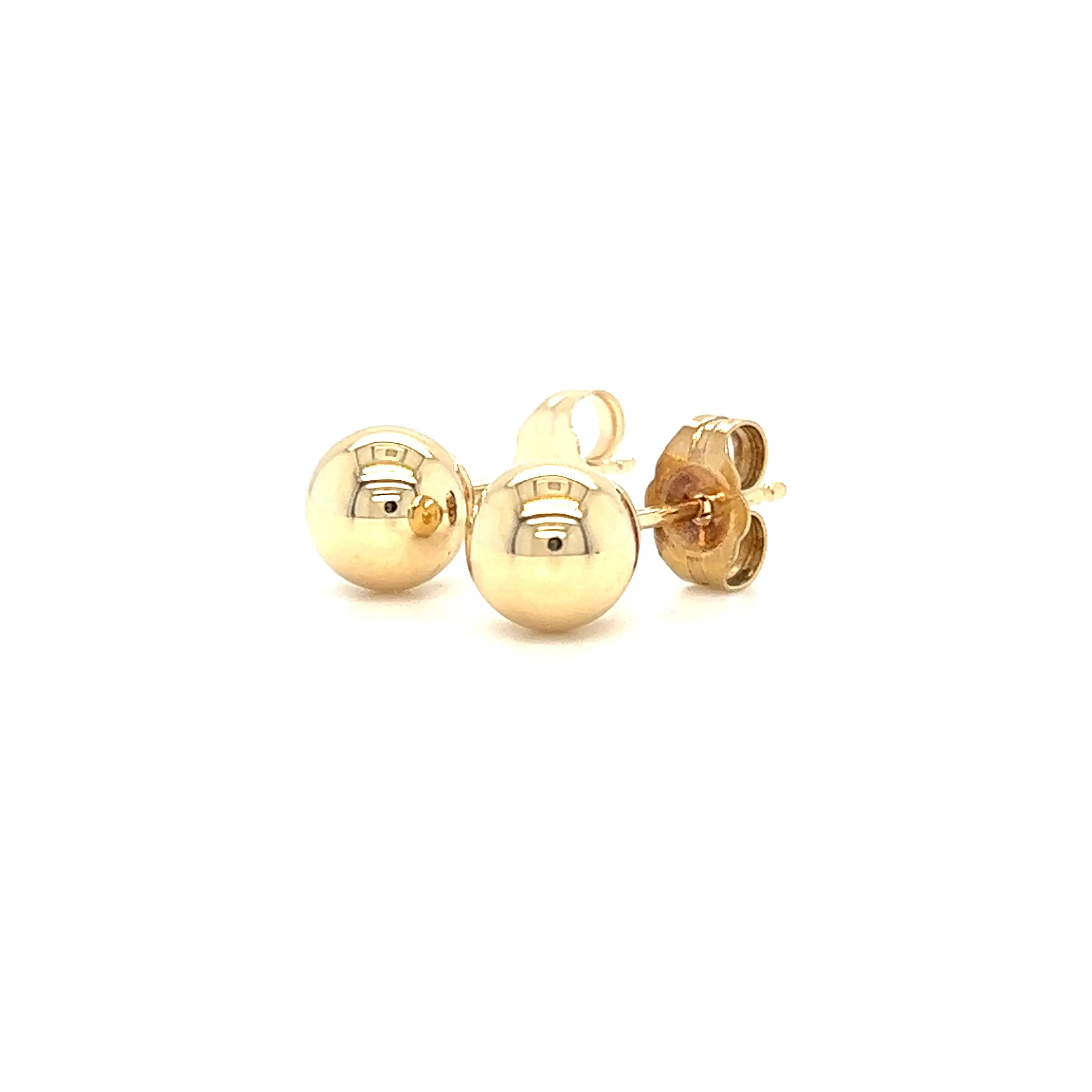 Ball 6mm Stud Earrings in 14K Yellow Gold