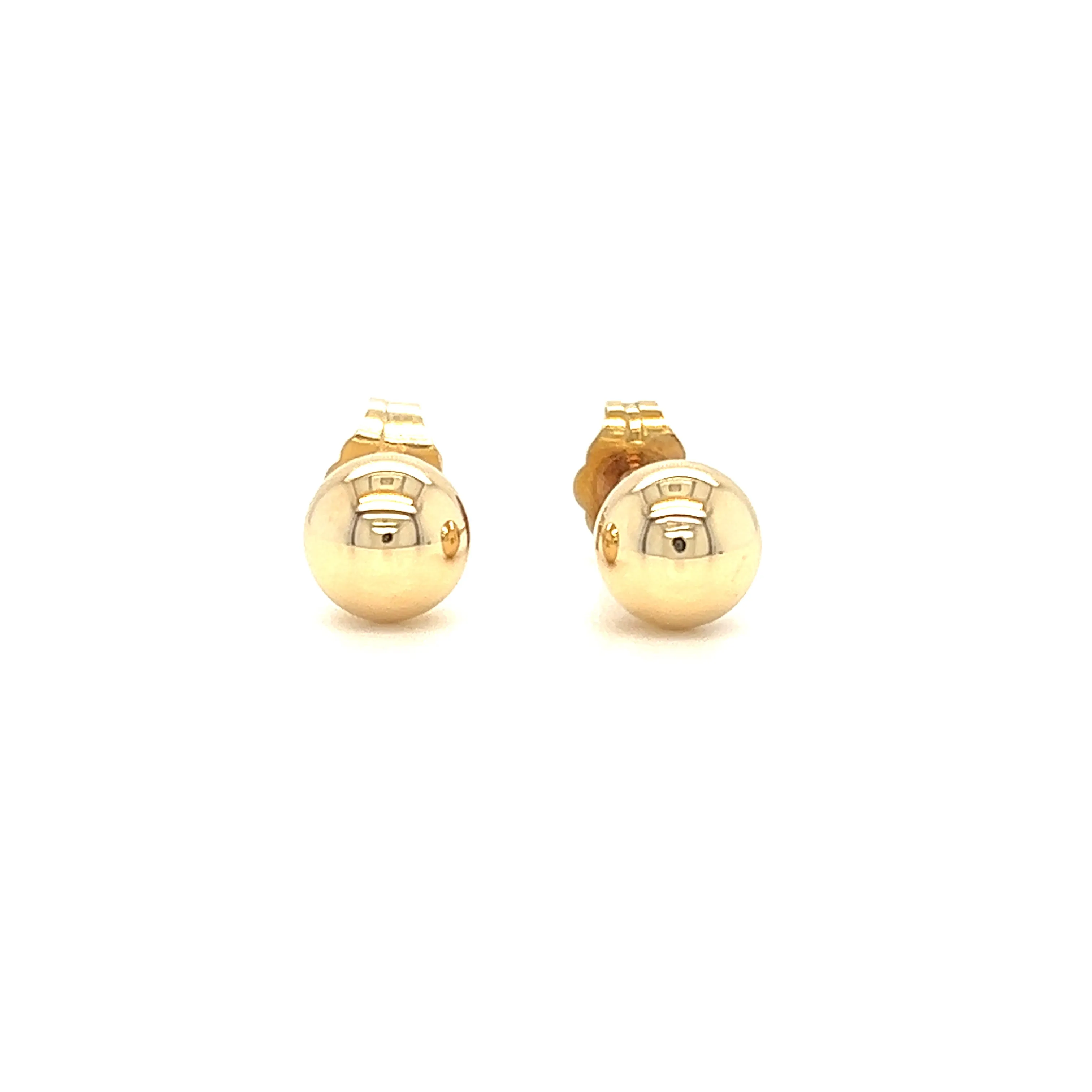 Ball 6mm Stud Earrings in 14K Yellow Gold