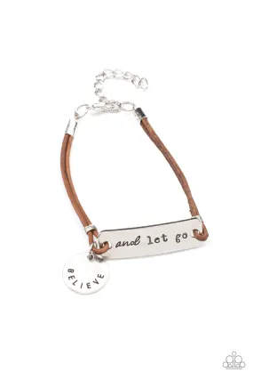 Believe and Let Go Brown-Bracelet