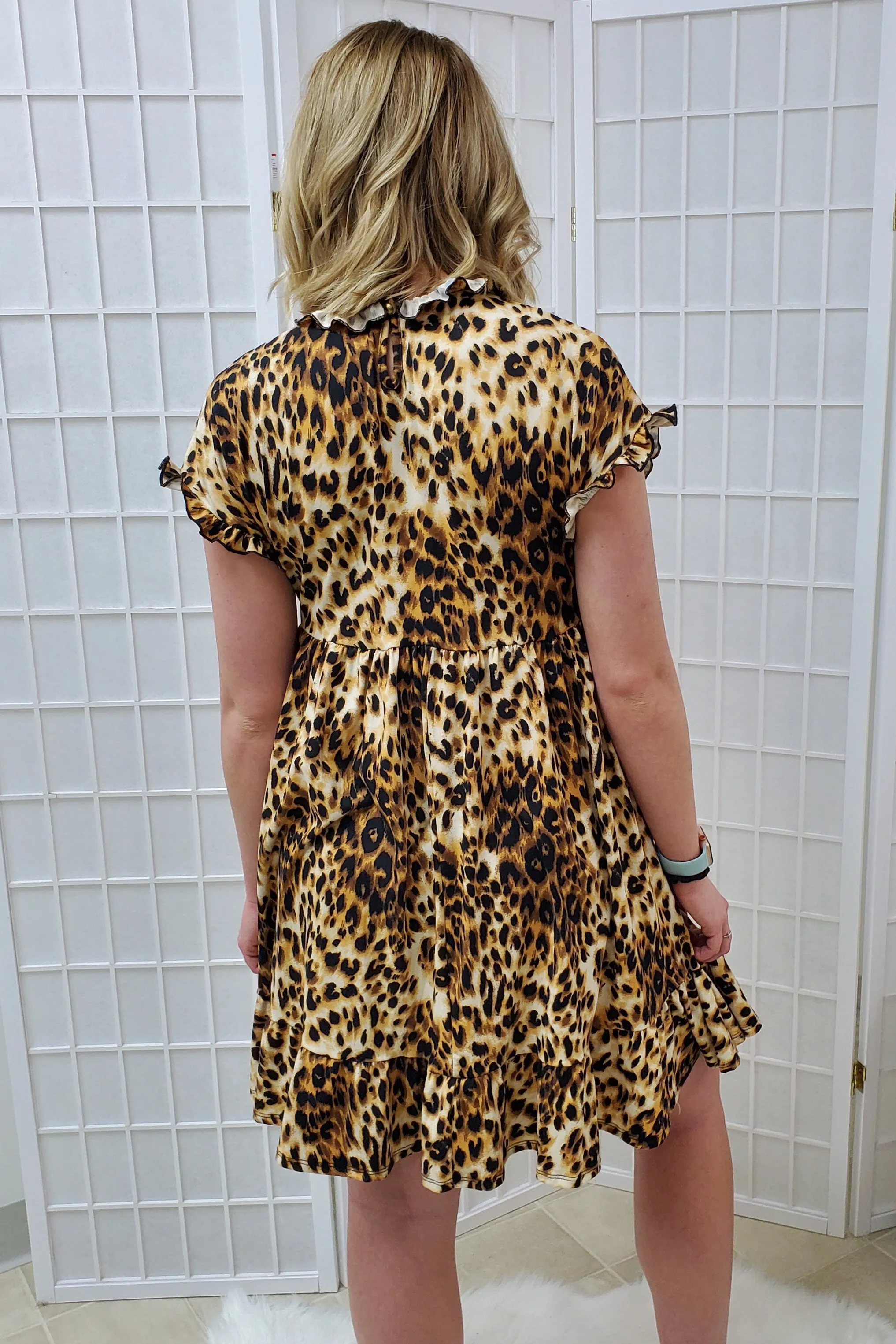 Blair Leopard Babydoll Dress