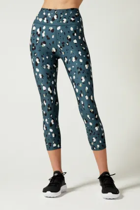 Camila Cropped Front Pocket Legging Paint Spot Animal