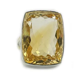 Citrine Chunky Rectangle Gemstone Ring