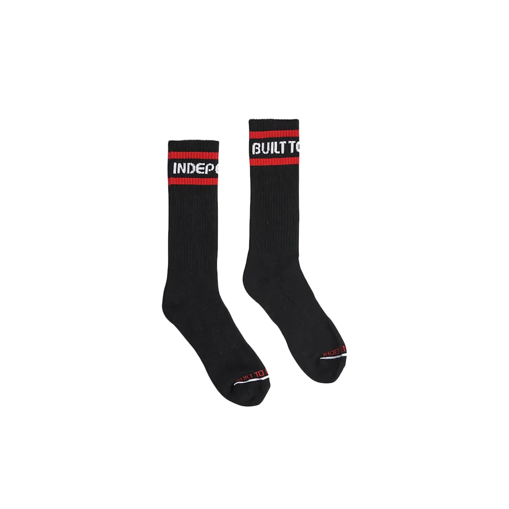 Classic Bauhaus Stripe Crew Socks (Black)