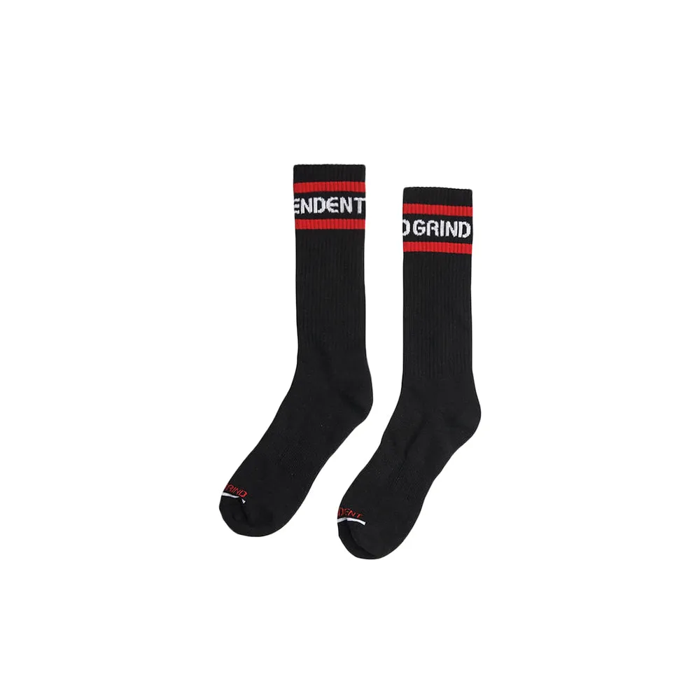 Classic Bauhaus Stripe Crew Socks (Black)