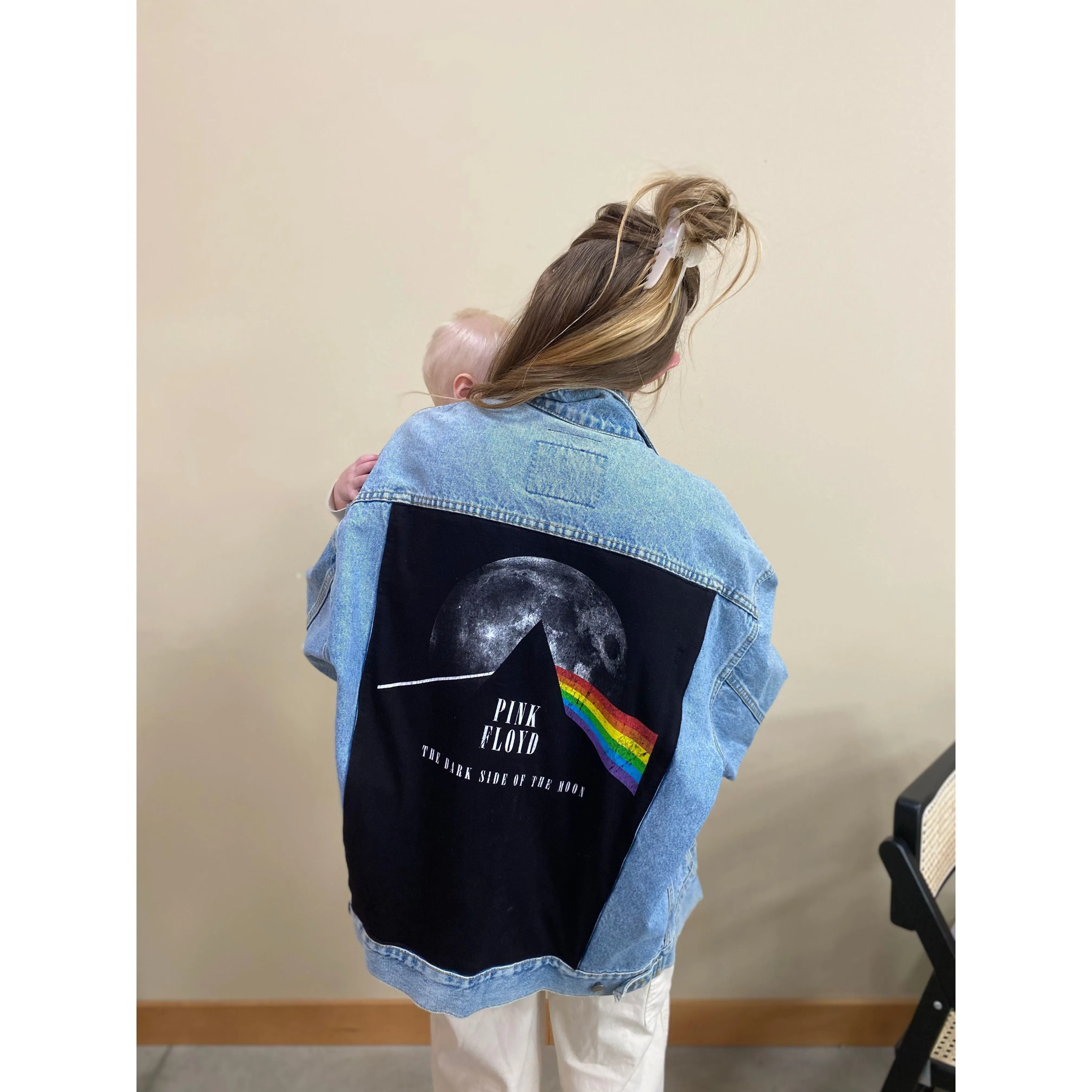 Custom Vintage Denim Jacket - Pink Floyd