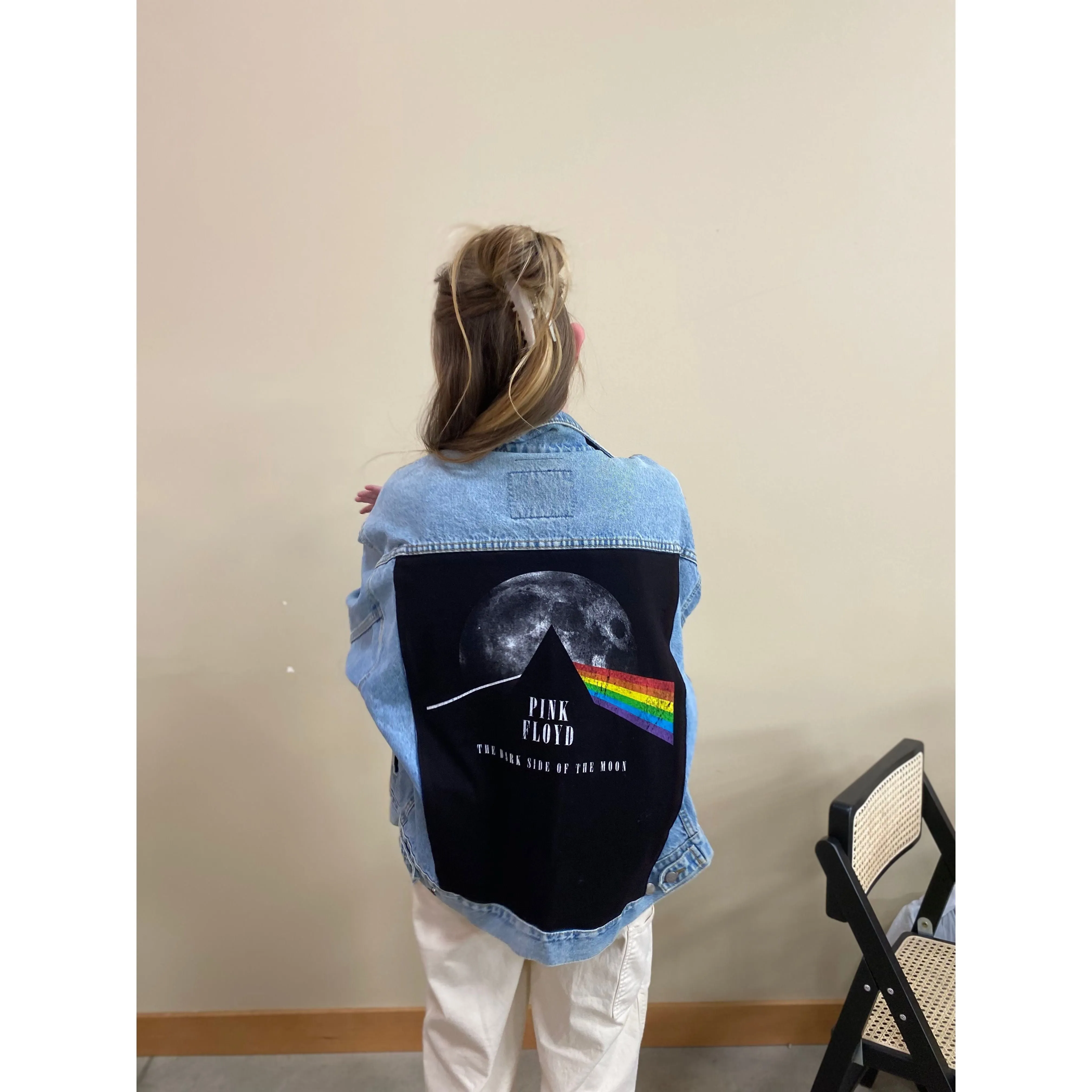 Custom Vintage Denim Jacket - Pink Floyd