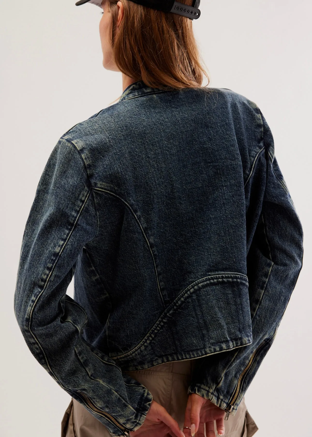 Fast Lane Denim Moto Jacket