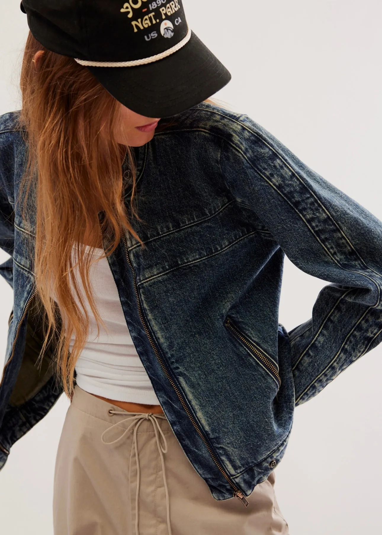 Fast Lane Denim Moto Jacket