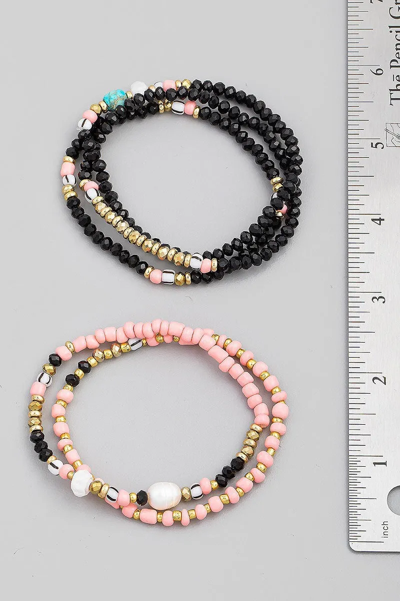 FMB047 Mixed Beads Pink