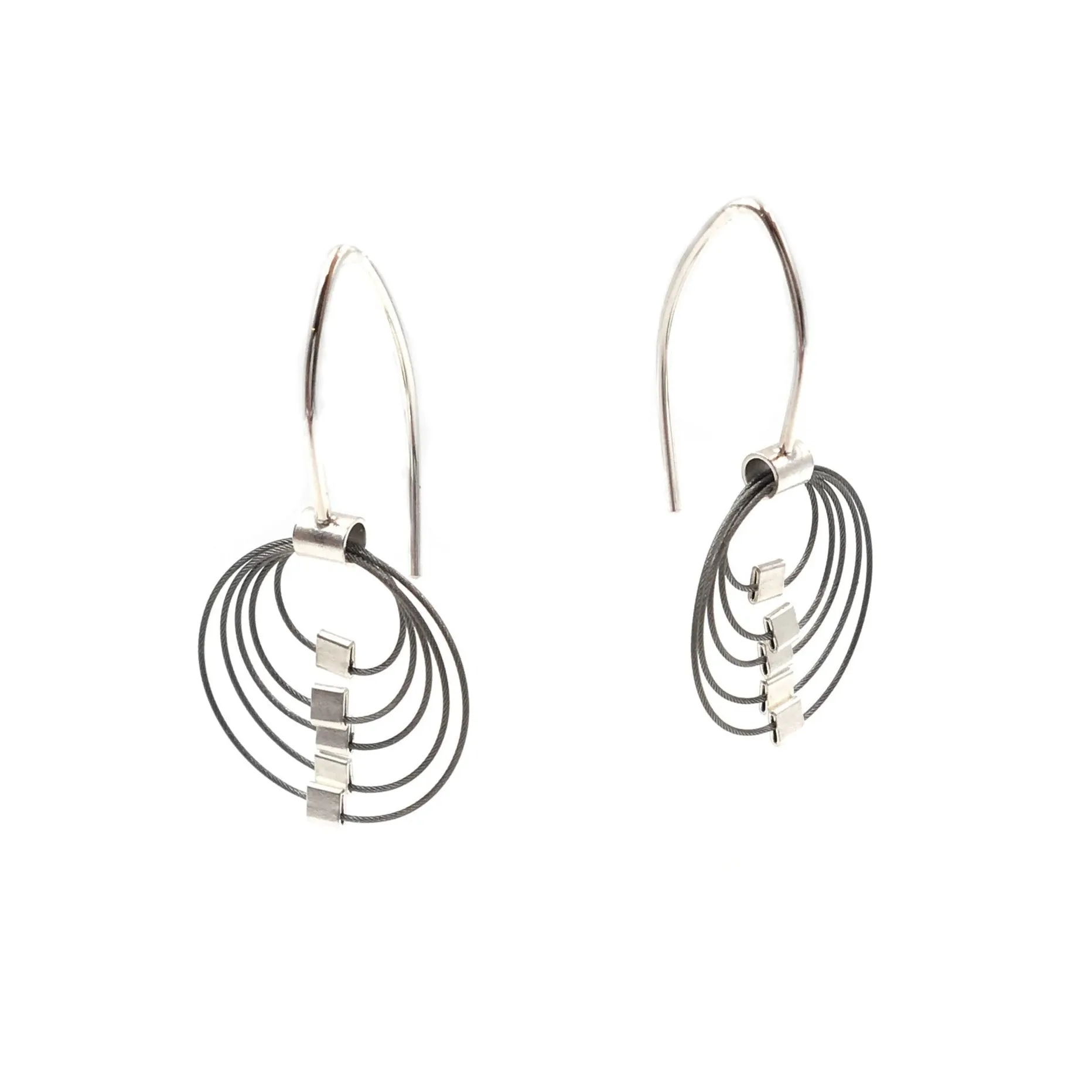 Grad Circle Hook Earrings, Mini, Multiple Colors