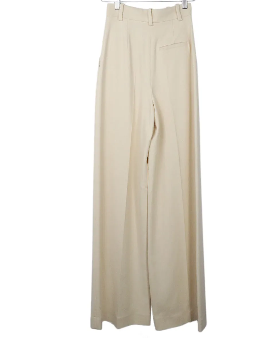 Khaite Cream Wool Pants sz 0