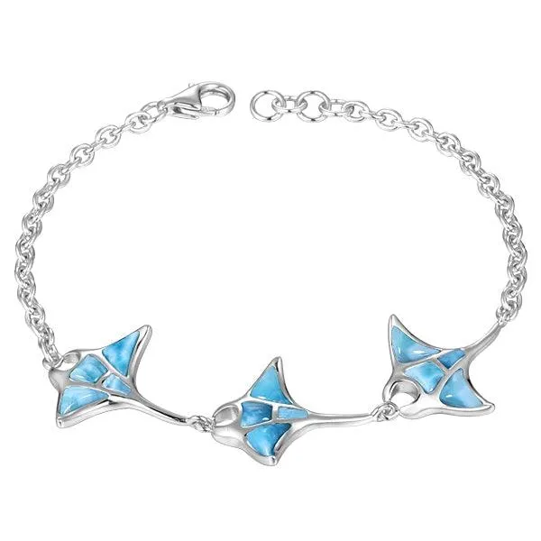 Larimar Manta Ray Bracelet