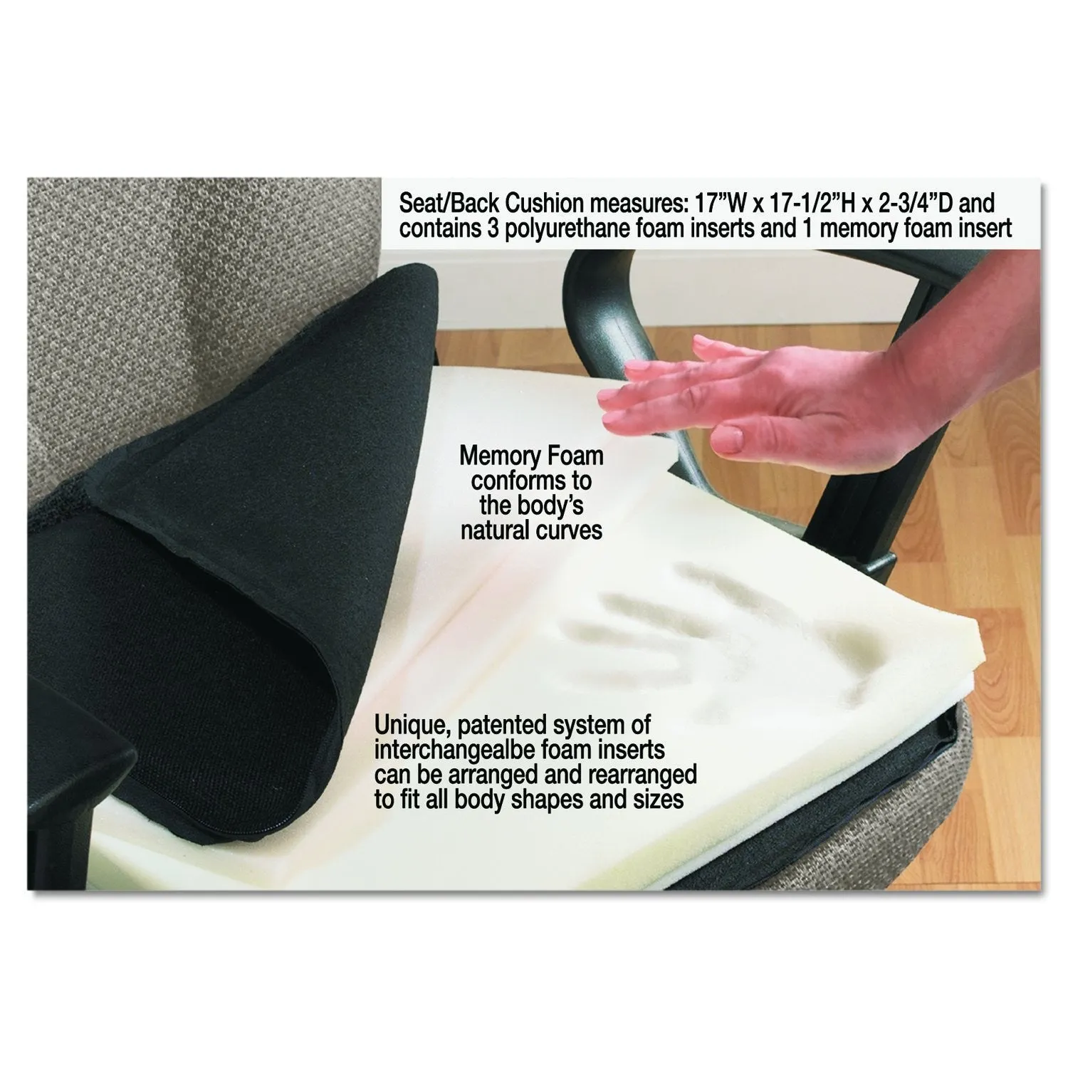 Master Manufacturing Adjustable Seat/Back Cushion, 91011, 91061