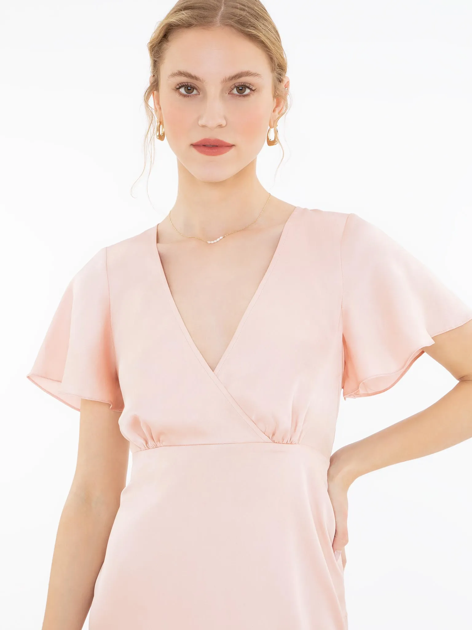 Mattox Midi Dress in Pink