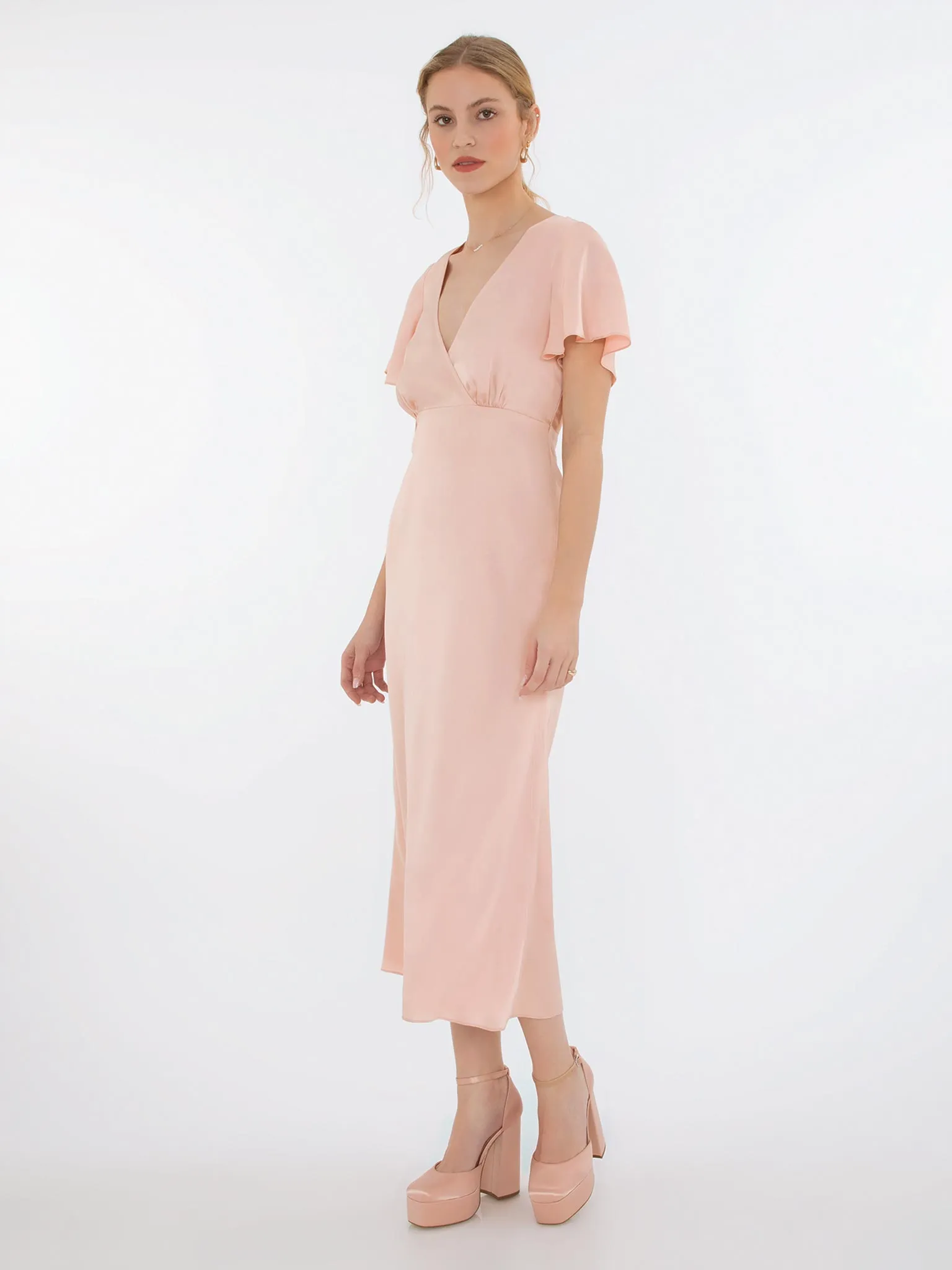 Mattox Midi Dress in Pink