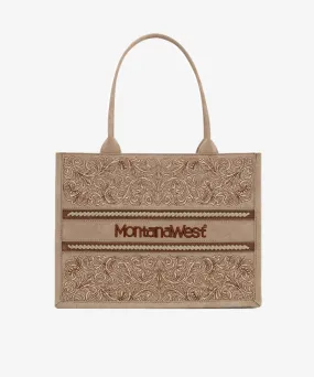 Montana West Pattern Embroidered Concealed Carry Tote