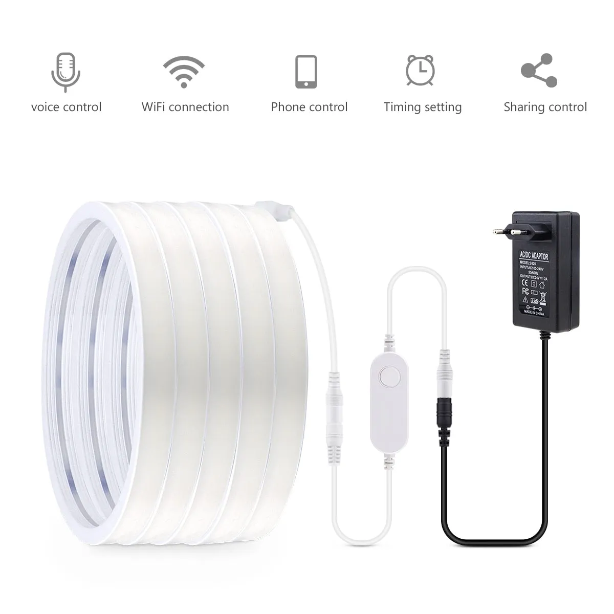 Neon 24V LED Strip with Tuya Smart WiFi APP Voice Control