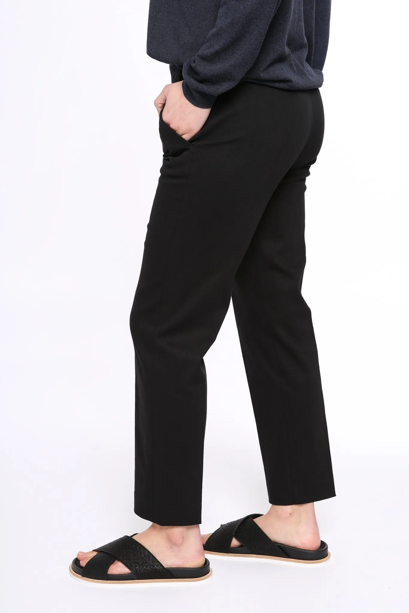 PEYTON ANGLE POCKET TROUSER IN STRETCH DENIM