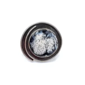 Round Dendritic Agate Ring