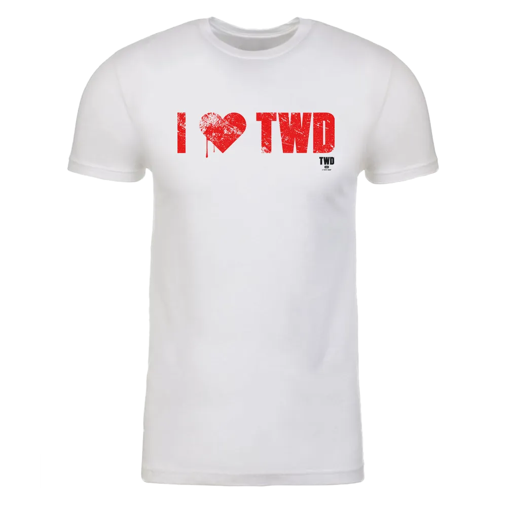 The Walking Dead I Heart TWD Adult Short Sleeve T-Shirt