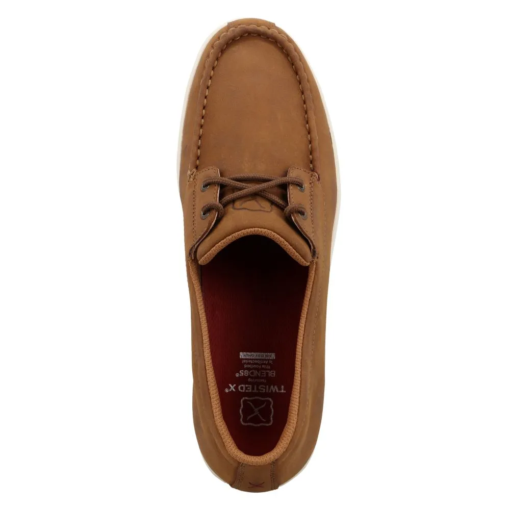 'Twisted X' Men's Ultralite X Boat Shoe - Lion Tan