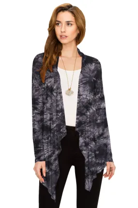 Women's Drape Front Open Cardigan Long Sleeve Irregular Hem