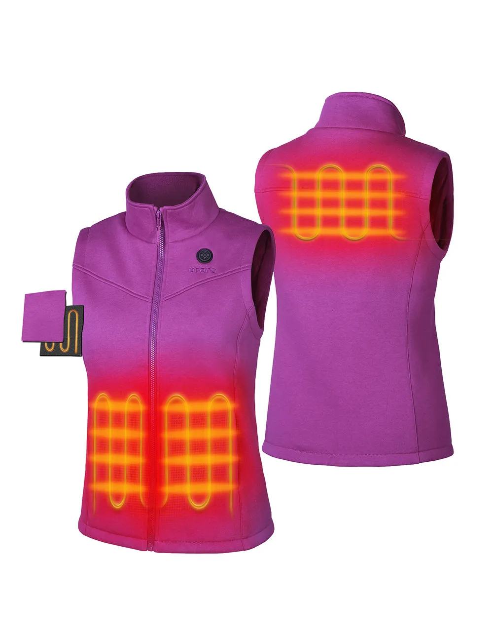 Women's Heated Fleece Vest - New Colors