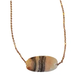 Zebra Jasper Pendant Necklace